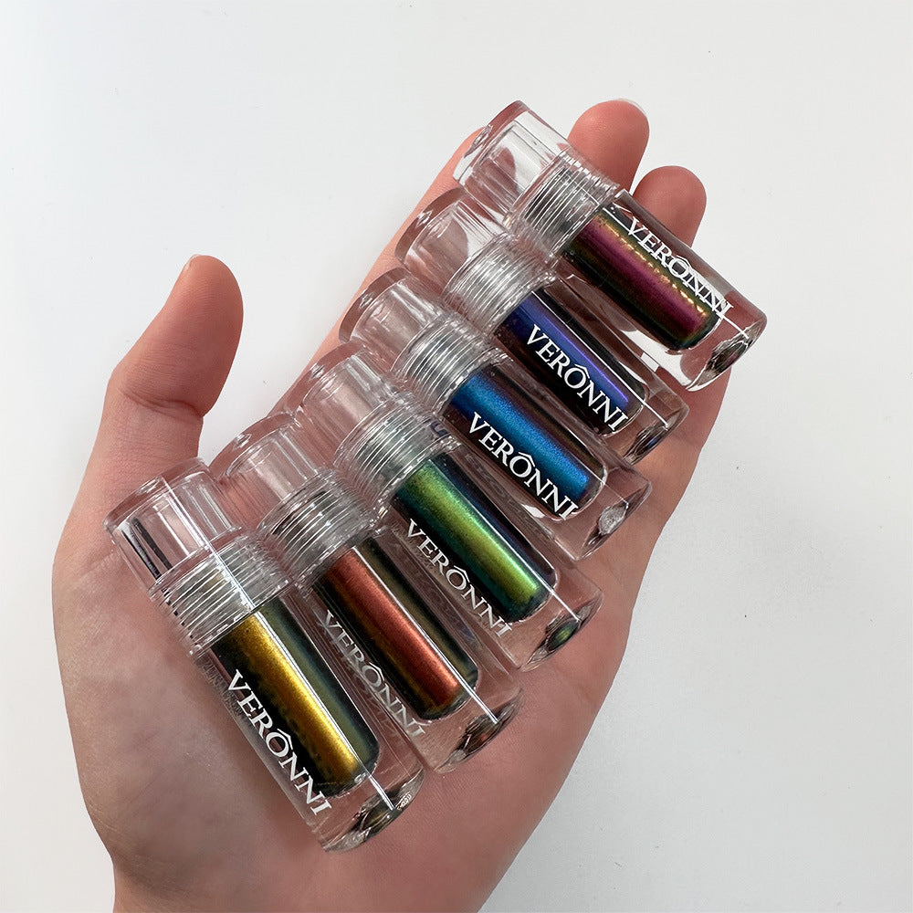 VERONNI Sombra de Ojos Líquida Camaleón: Sombra Metálica Brillante con Efecto Perlado y Destellos