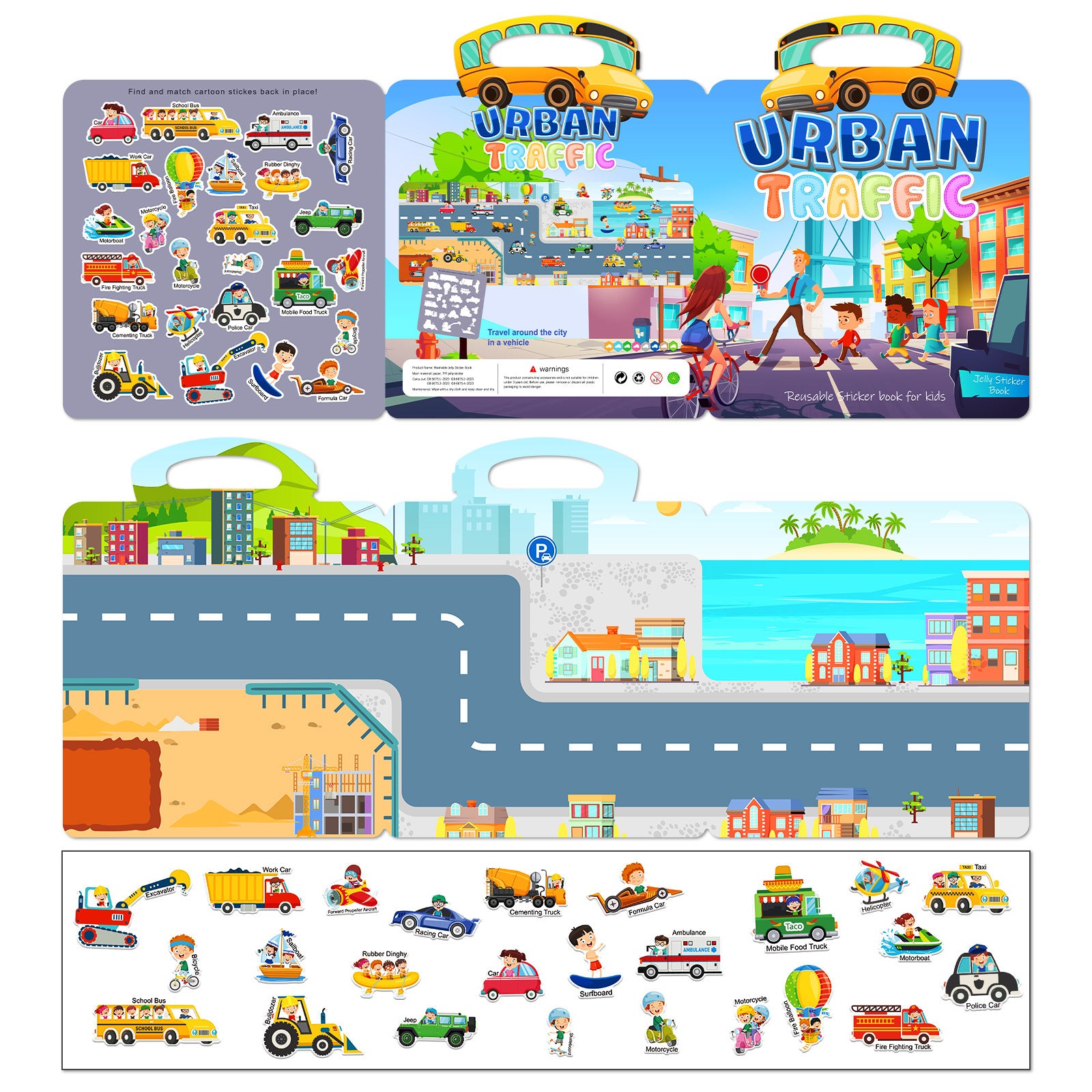 Libros Educativos con Pegatinas para Niños de 3 a 6 Años – Actividades Didácticas