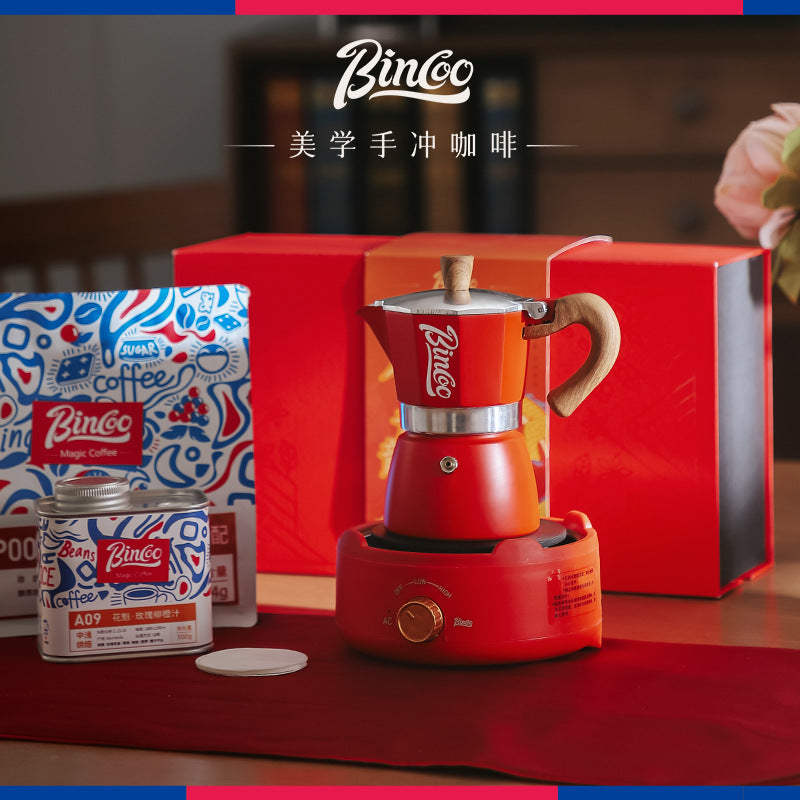 Juego de Regalo Bincoo: Set de Cafetera Espresso de Alta Calidad con Diseño Elegante y Festivo