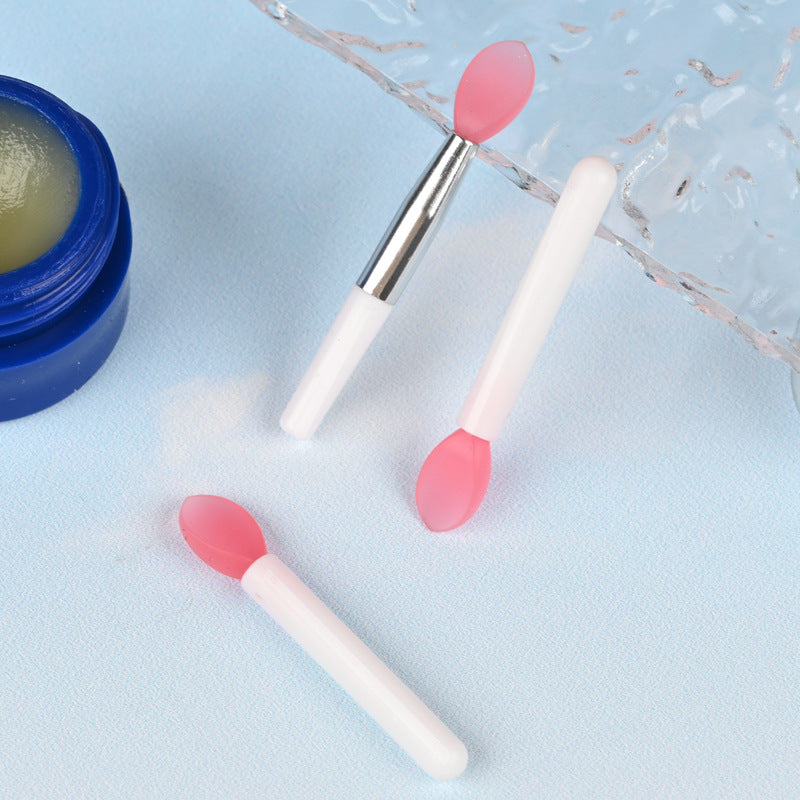 Mini Brocha de Silicona para Labios: Aplicador Portátil para Mascarillas, Labiales, Brillos y Sombras con Purpurina