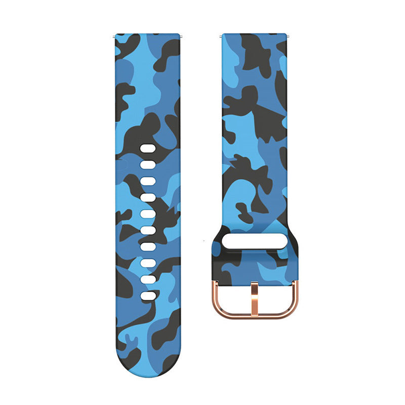 Printed Silicone Strap for Samsung Galaxy Active2 and Watch4: Compatible with Huawei GT 20/22mm