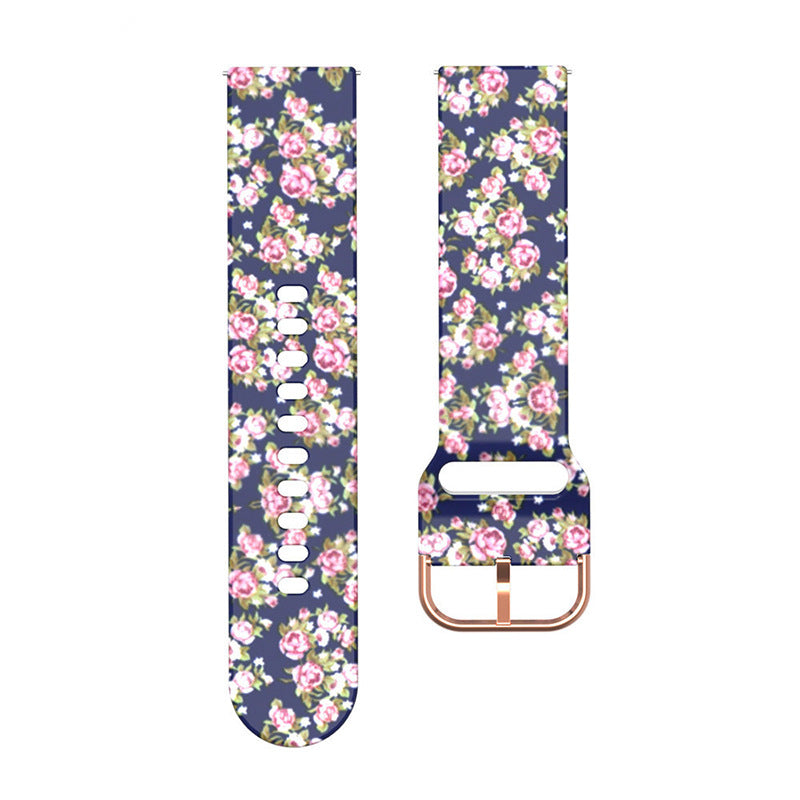 Printed Silicone Strap for Samsung Galaxy Active2 and Watch4: Compatible with Huawei GT 20/22mm