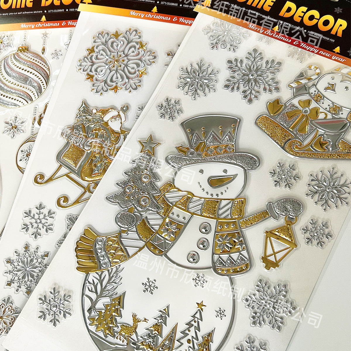 Stickers navideños 3D para pared y ventana