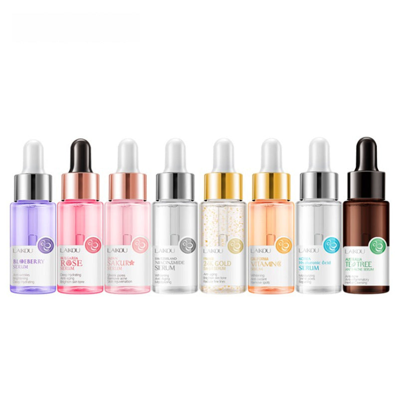 LaiKou serum Hidratante de 8 Colores: Ácido Hialurónico, Extracto de Cerezo, Niacinamida, Vitamina C, Extracto de Caracol
