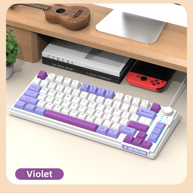 Teclado Gaming K81 con Iluminación: MDA Caps en Tres Colores, Compatible con PC y Laptop