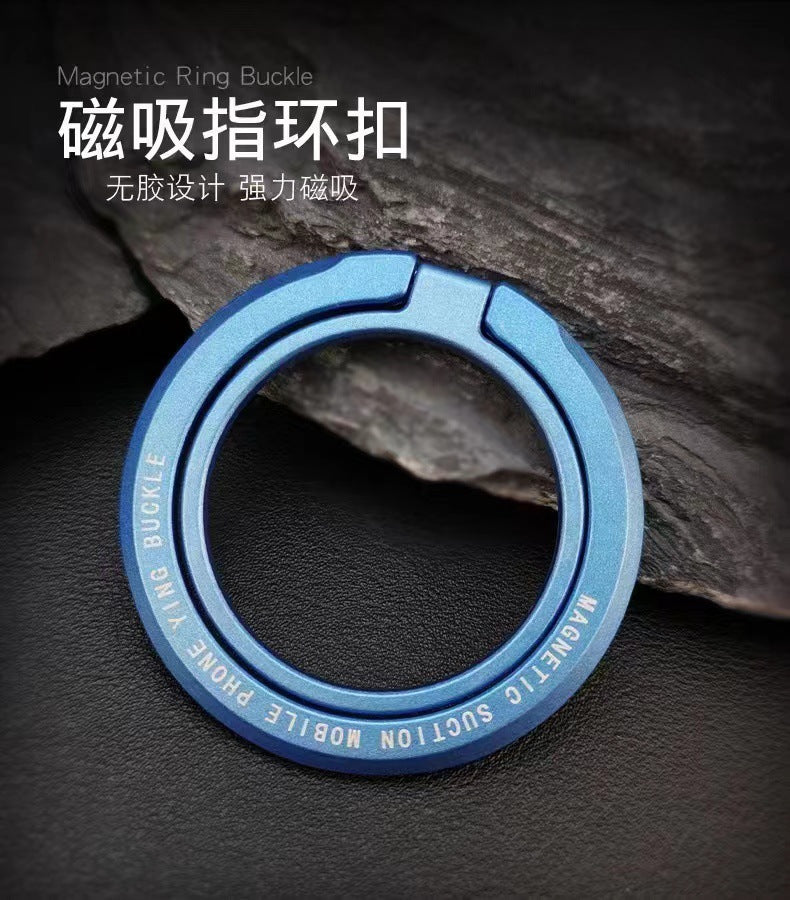 Soporte Magnético MagSafe con Anillo: Soporte Plegable de Metal para Teléfonos, Ideal para Escritorio y Uso Manos Libres