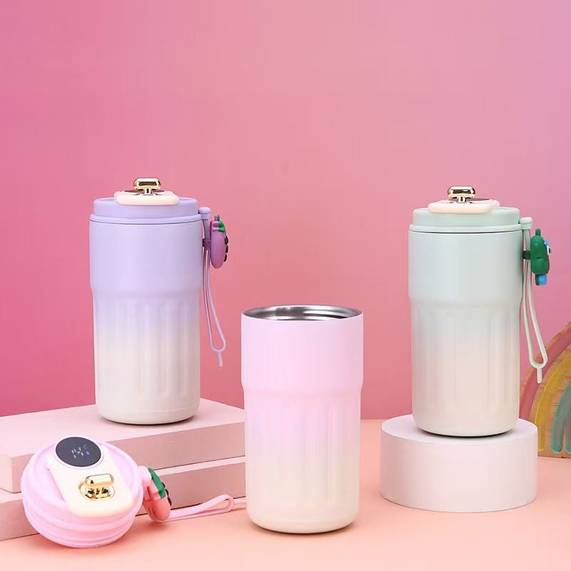 Color-Changing Stainless Steel Coffee Cup with Digital Temperature Display: Modern Thermal Mug