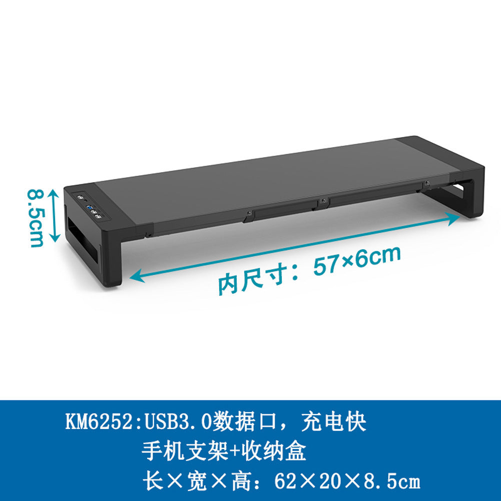 Soporte Elevador para Laptop Todo-en-Uno T1: Monitor Multifuncional, Mouse Pad RGB