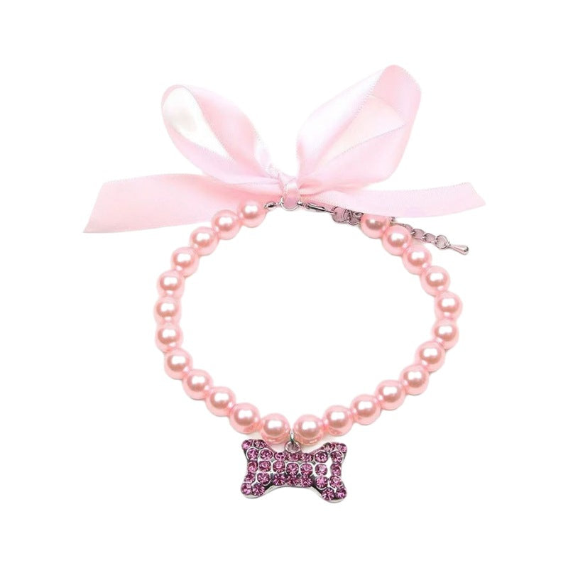 Collar decorativo con cristales para gato o perro pequeño