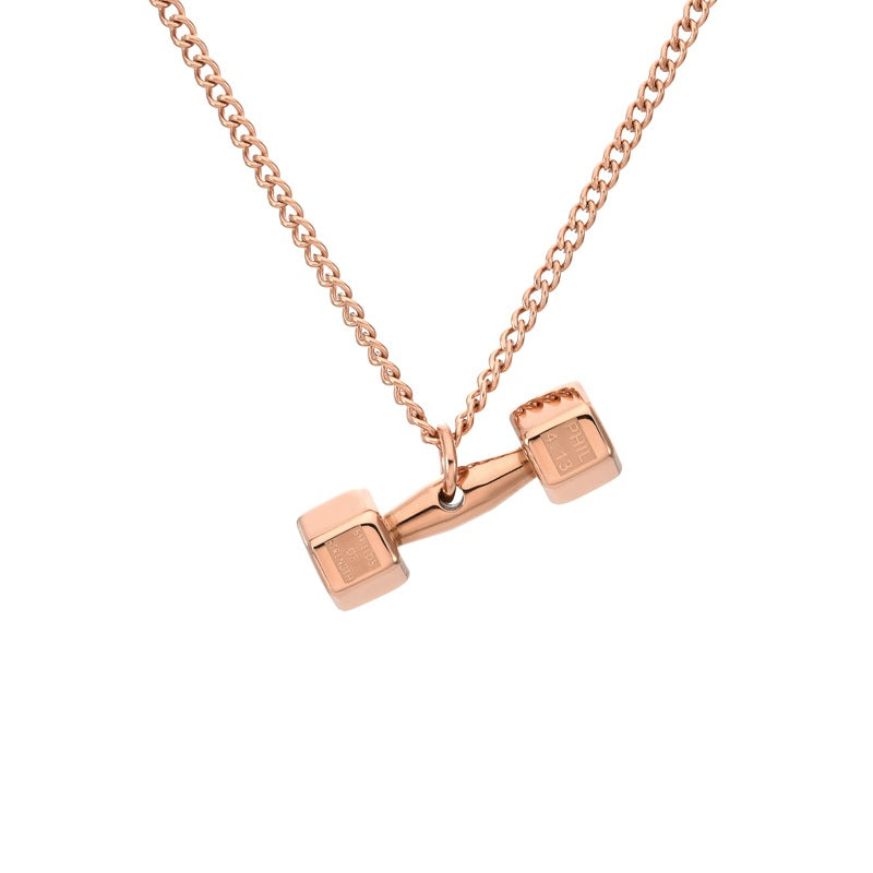 Collar con Dije de Mancuerna – Joyería para Parejas y Adictos del Gimnasio