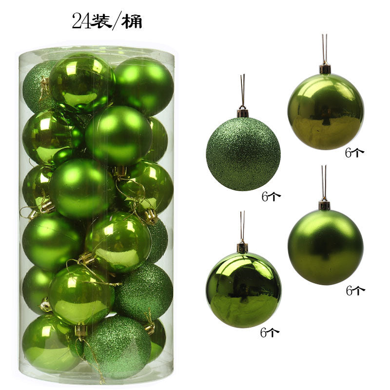 Bolas Navideñas Decorativas de Plástico con Acabado Metálico en Varios Colores
