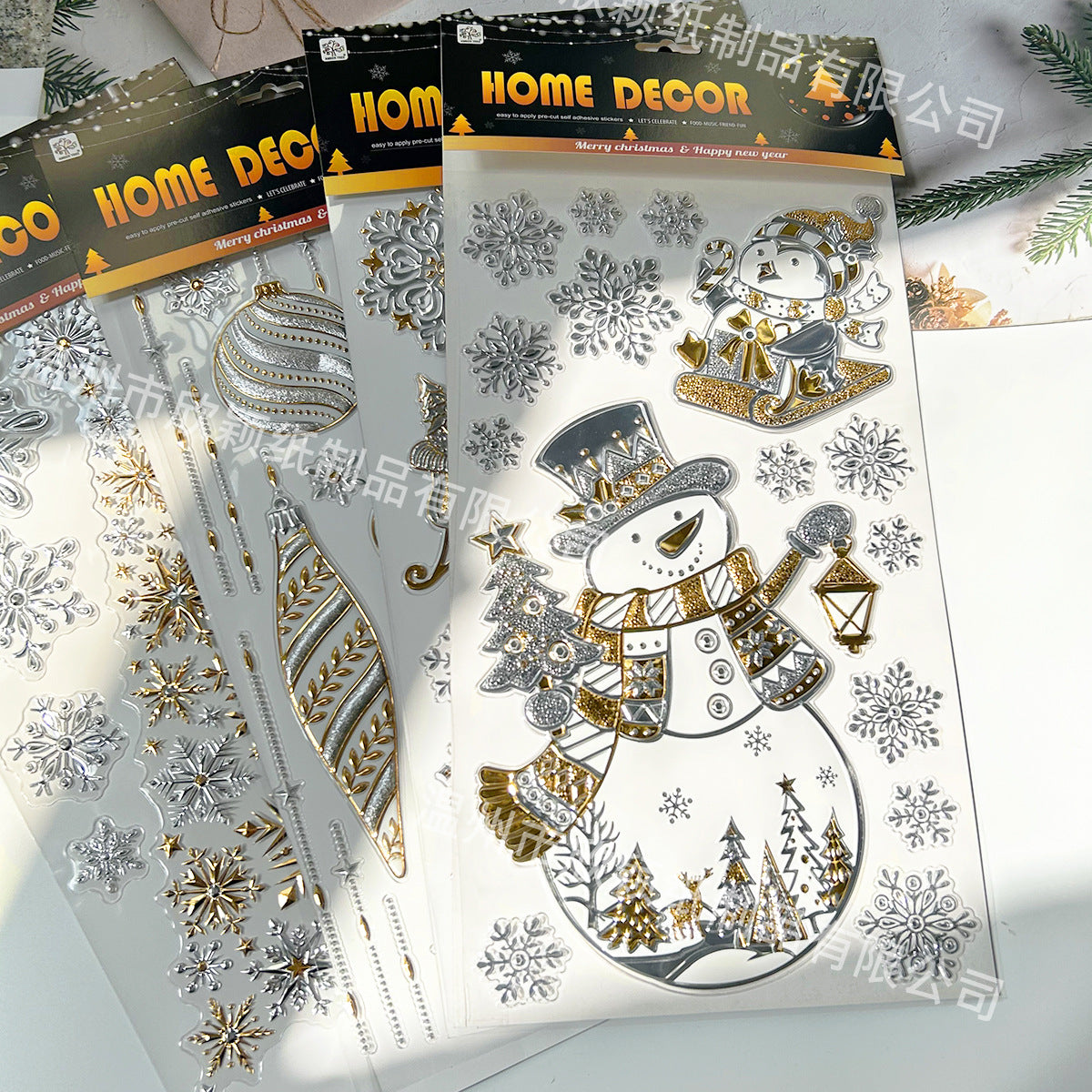 Stickers Navideños 3D para Pared y Ventana: Decoración de Navidad en Varios Diseños