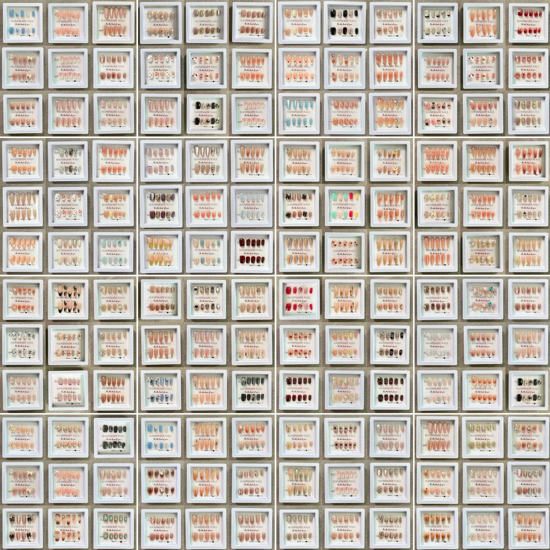 Caja Sorpresa Intercambiable: Uñas Postizas en Rosa Nude, Estilo Elegante y Atractivo