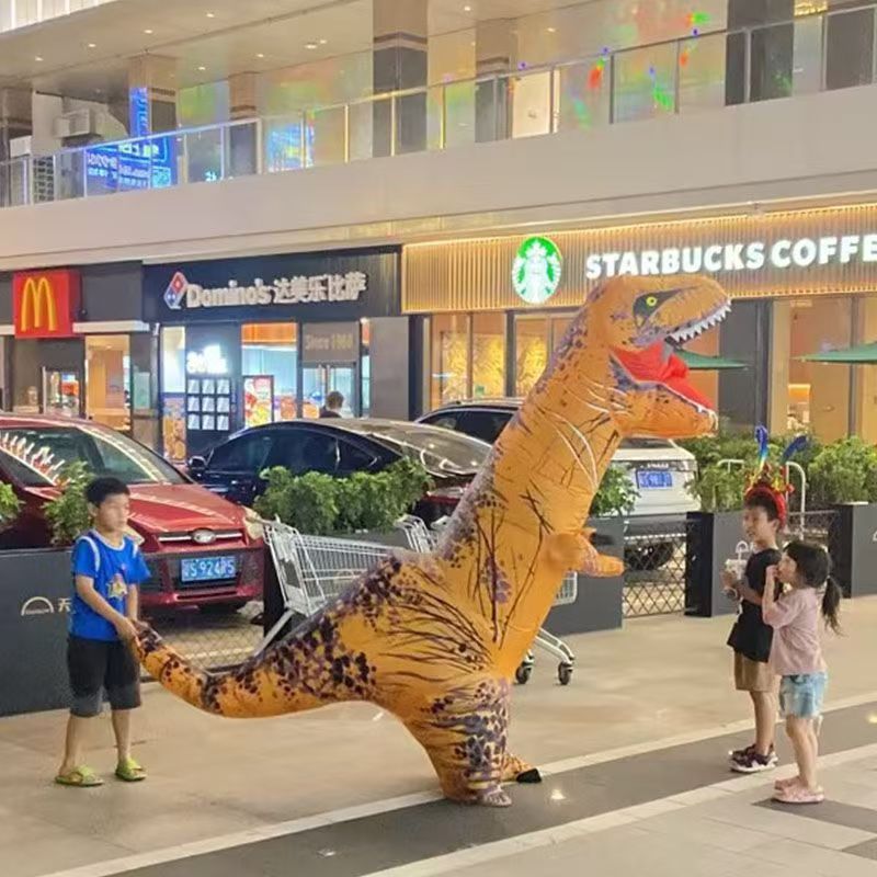 Inflatable T-Rex Dinosaur Costume for Halloween and Cosplay
