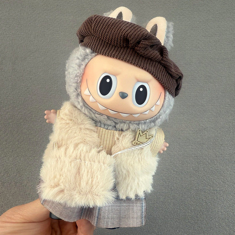 Bonitos conjuntos de Ropa y zapatos para muñecas:Accesorios para labubu de 17cm (Muñeca no incluida)