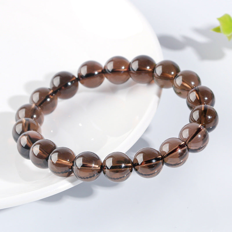 Pulsera de Cristal Natural: Joyería de Colección, Cristal de Ahumado de Brasil, Limpieza y Desmagnetización