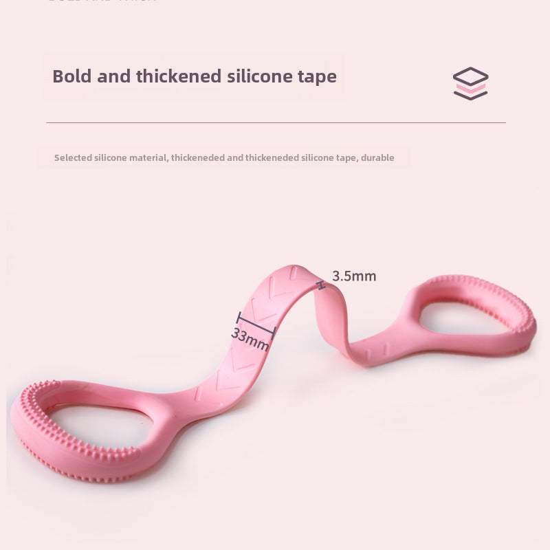 Cuerda de Resistencia en Forma de 8: Banda de Silicona Elástica de Alta Resistencia para Ejercicio, Moldeado Corporal, Entrenamiento de Espalda y Yoga