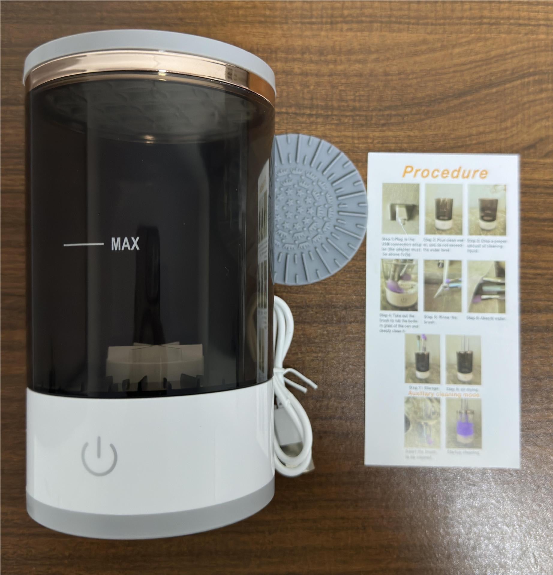 Limpiador de Pinceles de Maquillaje: Cepillo eléctrico recargable para limpieza rápida y fácil