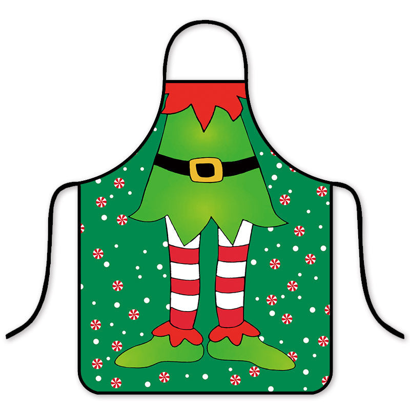 Digital Christmas Print Apron for Kitchen: Oil and Stain Resistant