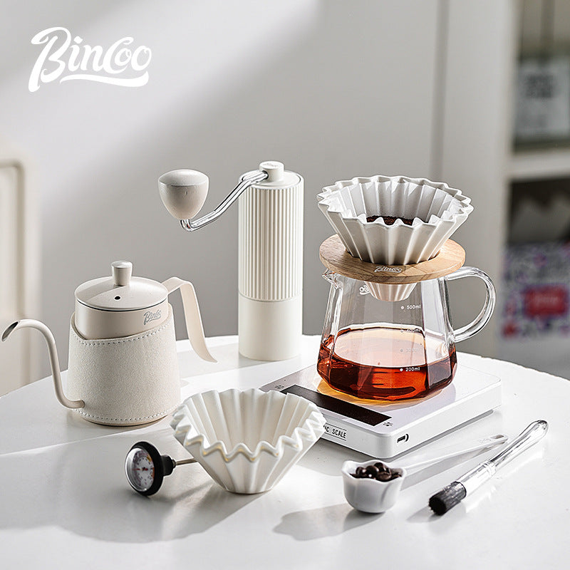 Juego de Cafetera Bincoo: Tetera de Válvula Fina para Preparar Café Americano en Casa