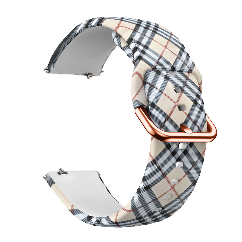 Printed Silicone Strap for Samsung Galaxy Active2 and Watch4: Compatible with Huawei GT 20/22mm