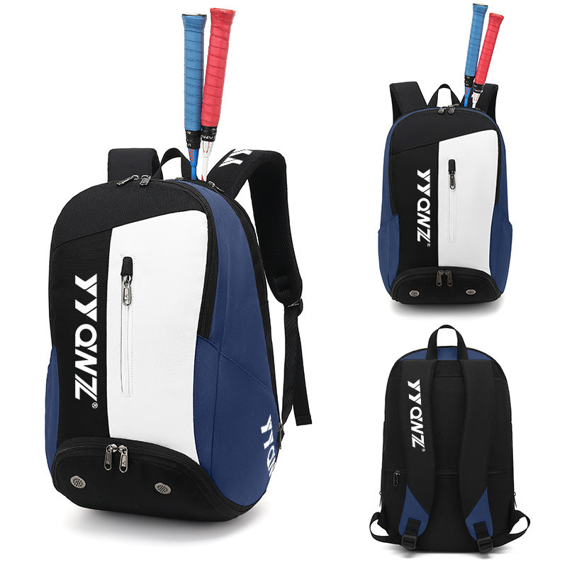 Mochila de Bádminton Unisex – Bolsa de Hombro para 3 Raquetas con Compartimentos Funcionales