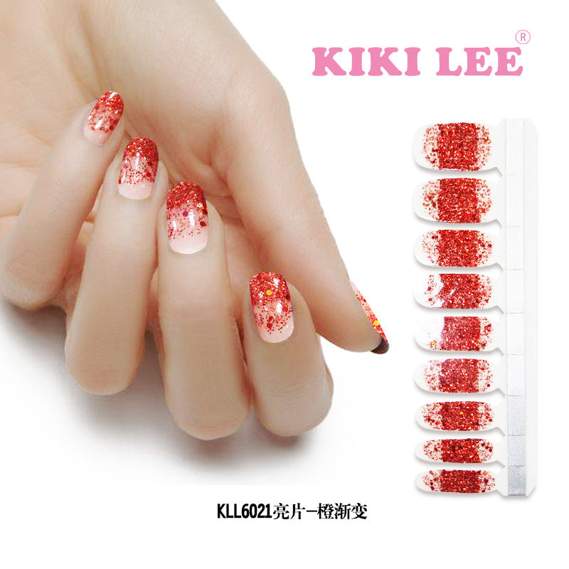 KIKILEE Stickers para Uñas: Pegatinas Completas con Efecto Esmalte y Brillo, Fáciles de Aplicar