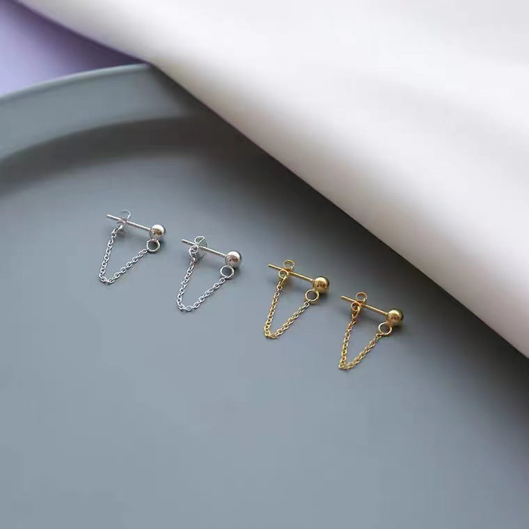 Aretes de Cadena en Plata 925 – Estilo Ear Jacket para Mujer