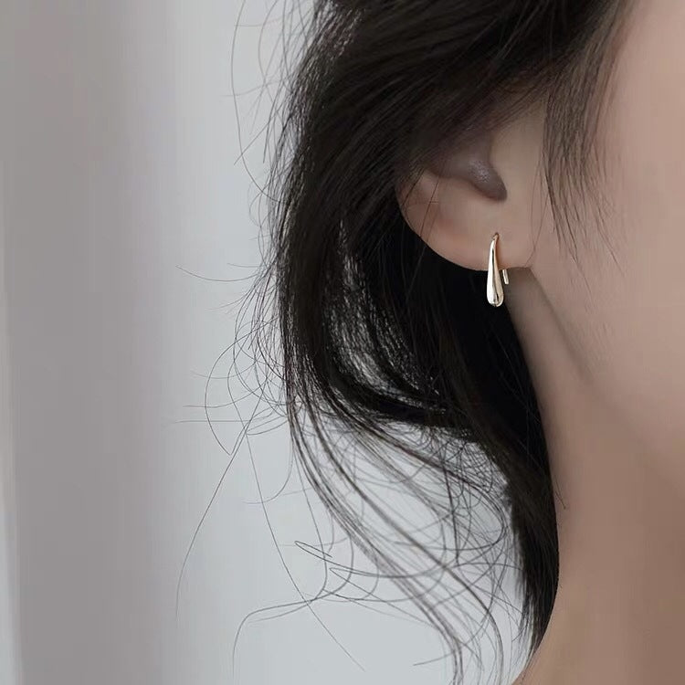 Aretes Gota de Plata S999: Diseño enhebrador - Cierre Gancho