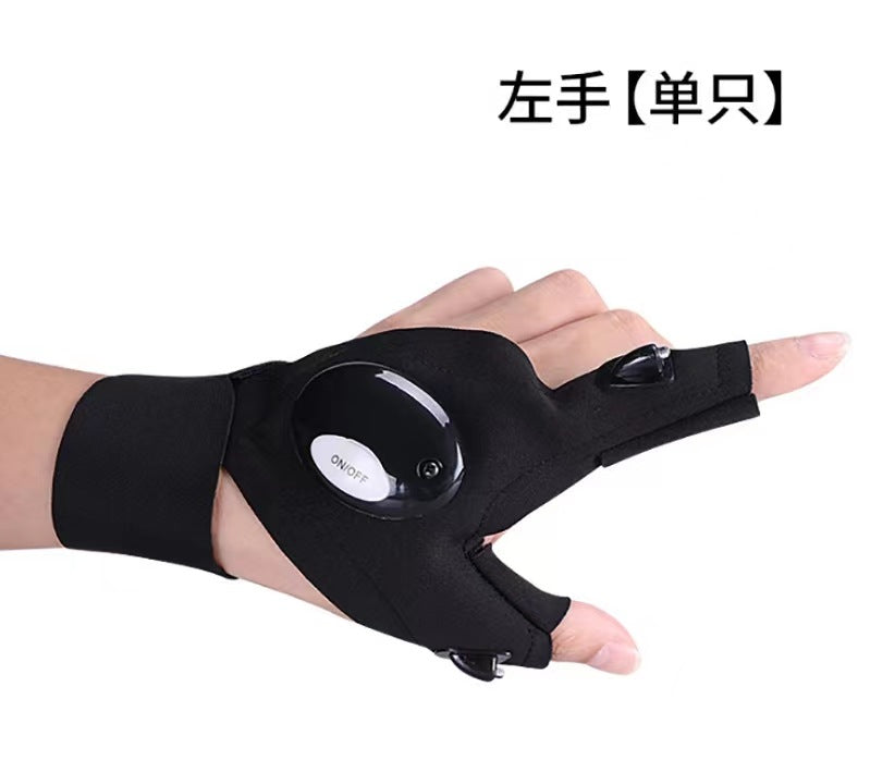 Guantes Con Luz LED Para Pesca Nocturna Y Reparaciones Mecánicas – Iluminación Portátil