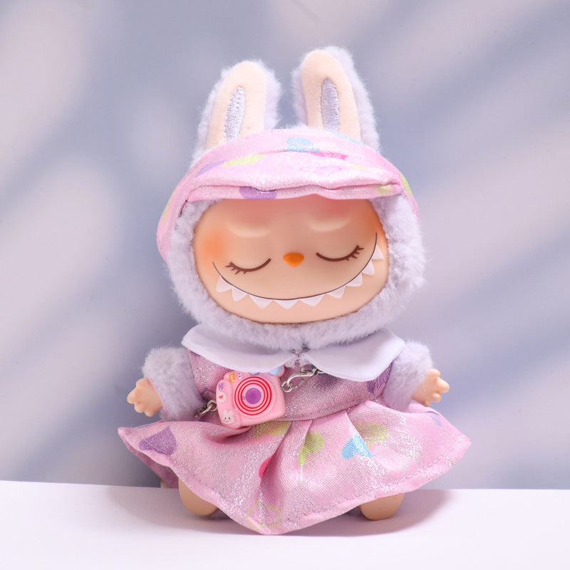 Stitch Story: Compatible with Labubu, Clothing Set, Accessories for 17cm Dolls, Accessories for Labubu (No Doll)