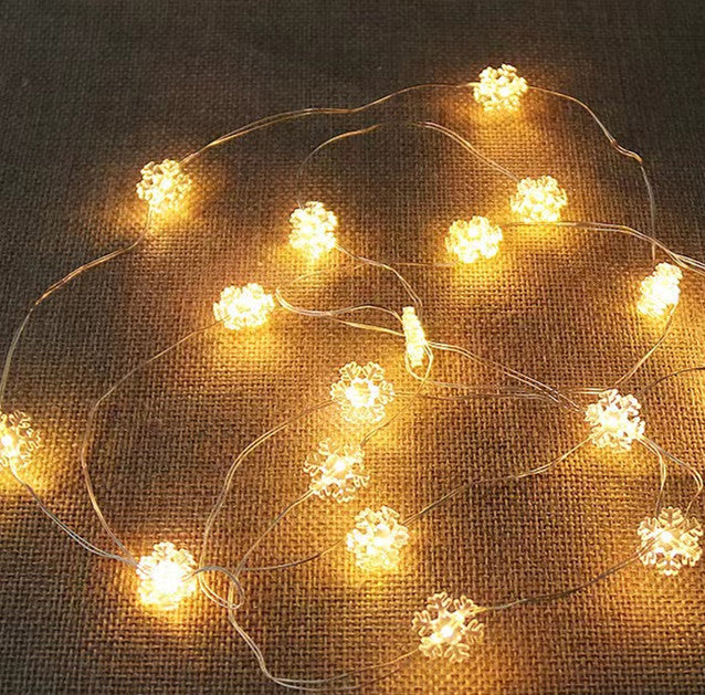 Luces navideñas con diseño de Copo de Nieve