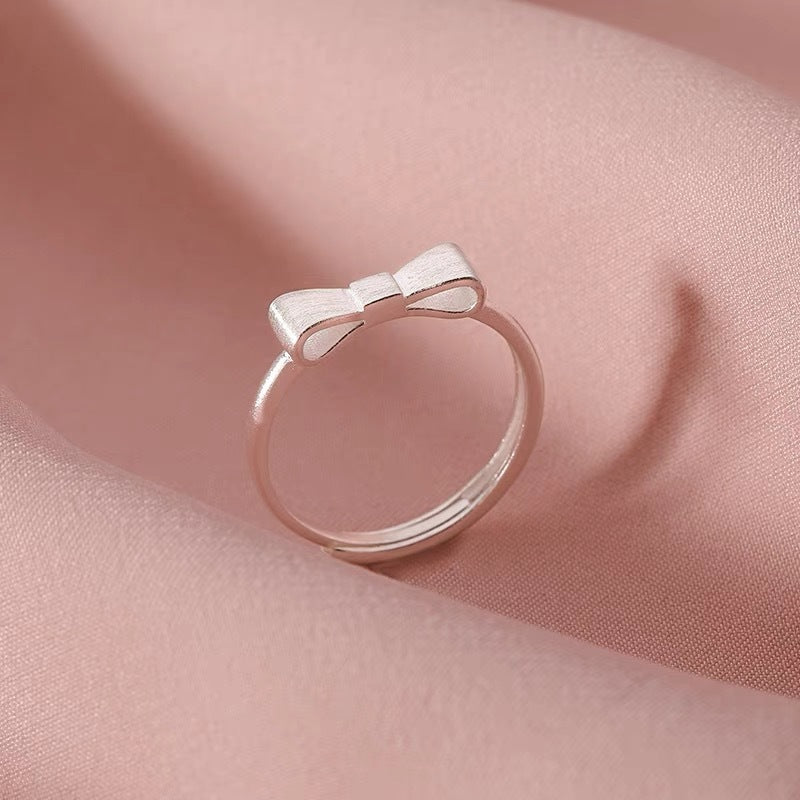 Anillo Juvenil Ajustable en Plata S925 – Estilo de Lazo para Adolescentes