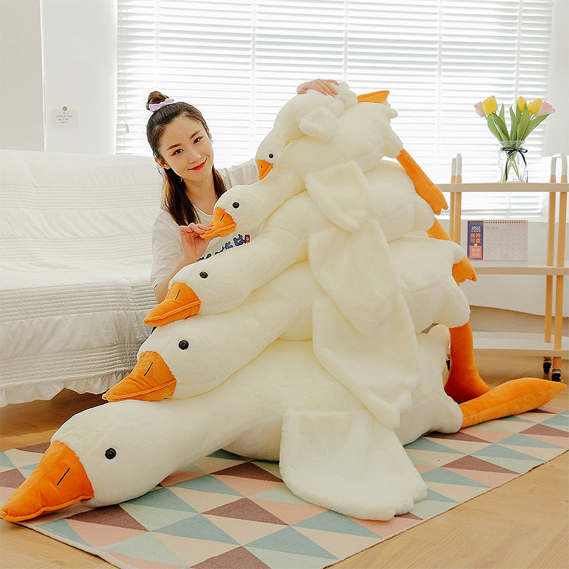 Muñeco de Pato Blanco: Juguete de Peluche, Almohada para Dormir y Regalo para Niños