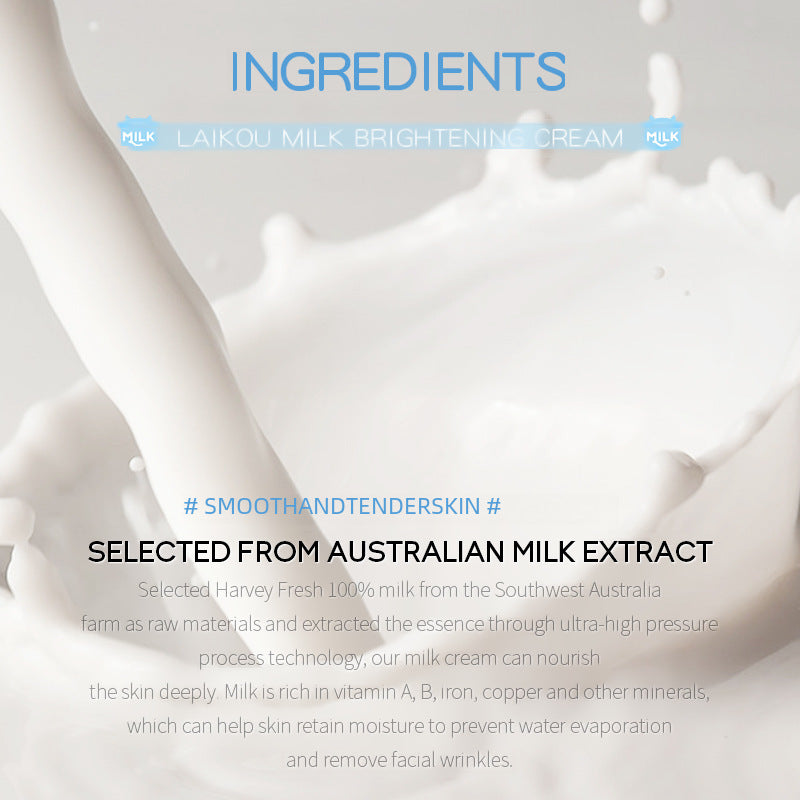 LAIKOU Crema Hidratante de Leche: Crema Facial de Iluminación y Hidratación 55g