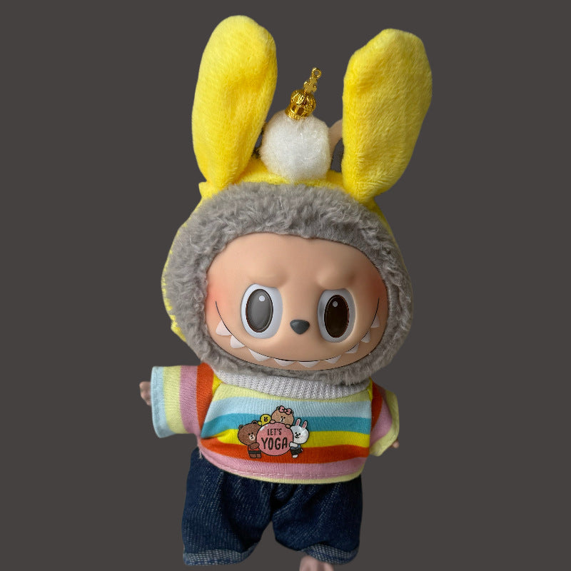 Bonitos conjuntos de Ropa y zapatos para muñecas:Accesorios para labubu de 17cm (Muñeca no incluida)