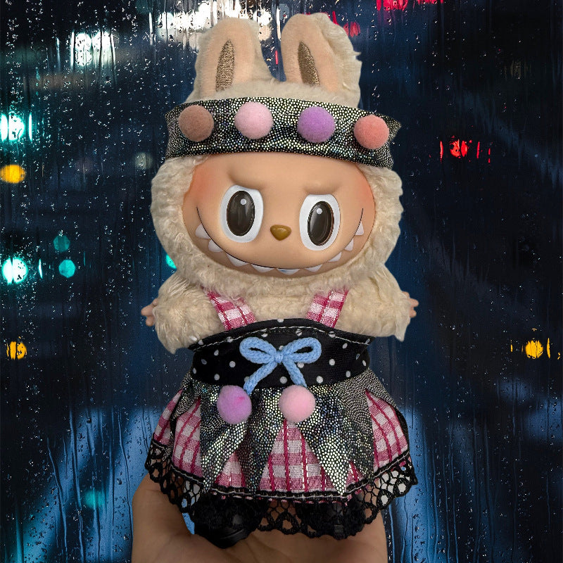 Bonitos conjuntos de Ropa y zapatos para muñecas:Accesorios para labubu de 17cm (Muñeca no incluida)