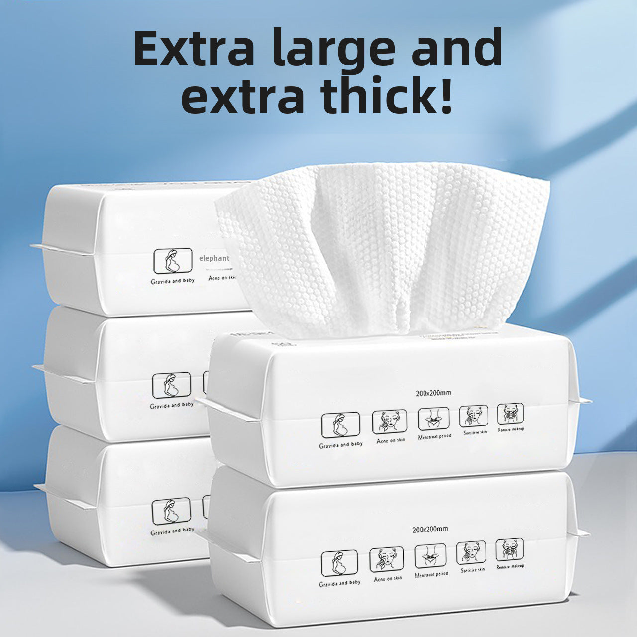 Toallas Faciales Desechables de Algodón: Paños Suaves y Gruesos para Limpieza, Secado y Cuidado Facial, Tipo Extracto