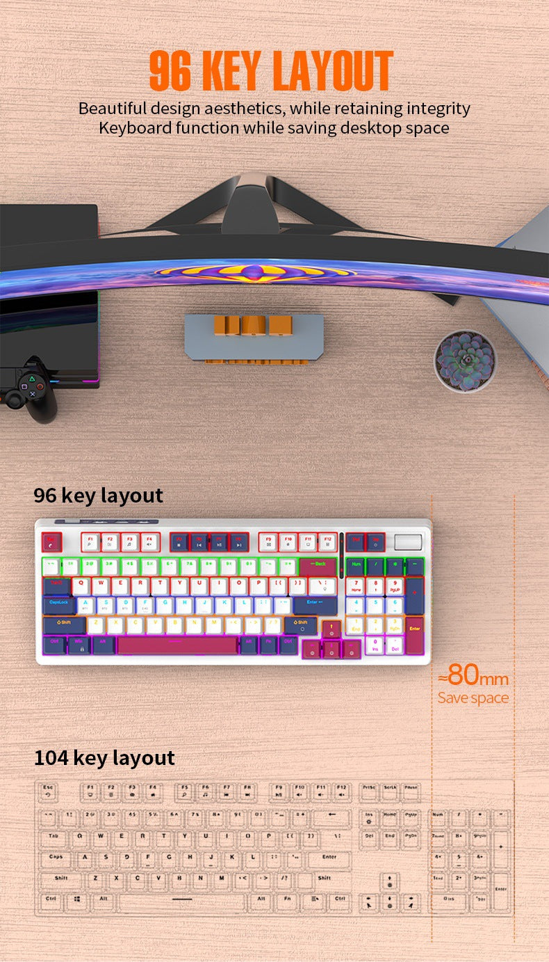 Teclado Mecánico Inalámbrico K95: 2.4G, Bluetooth, Tres Modos, Hot-Swap, Estructura Gasket para Juegos
