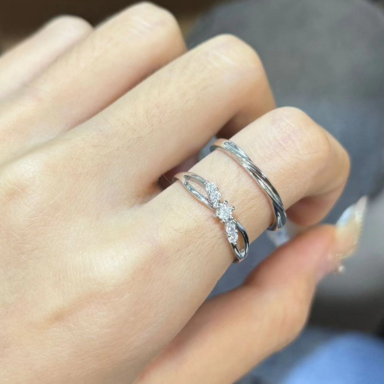 Argollas Ajustables de Matrimonio en Plata 999 para Pareja – Diseño Romántico