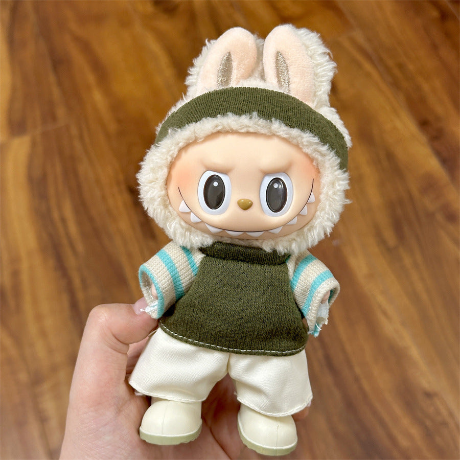 Ropa y Zapatos Chunky Estilo Urbano para Labubu de 17 cm – Accesorios para Muñecas (Muñeca No Incluida)