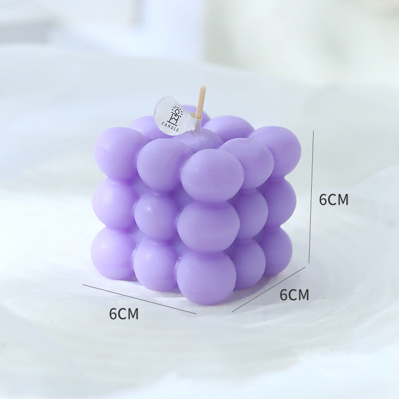 Vela Aromática Cubo de Colores: Diseño Macaron Decorativa - Regalo Original