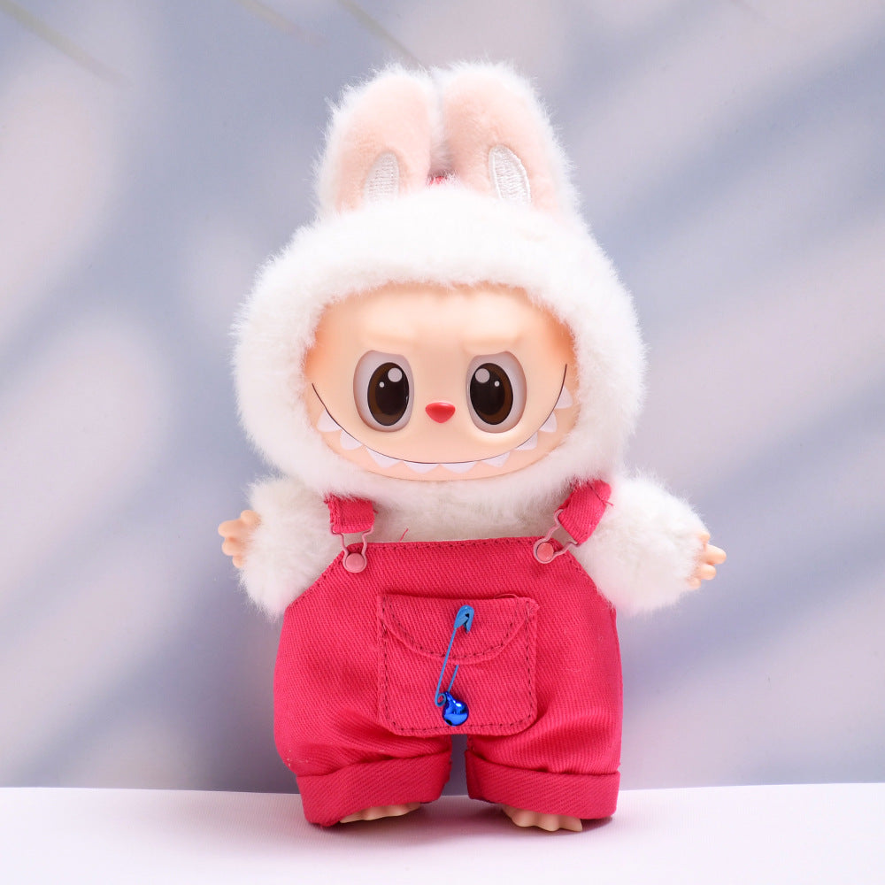 Set de Peto Multicolor con Bolsillos Labubu: Compatible con Labubu, Set de Ropa y Accesorios para Muñecas de 17cm, Complementos para Labubu (Muñeca no incluida)