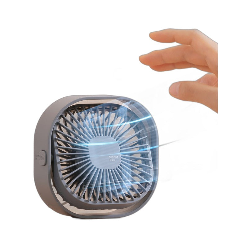 Ventilador Eléctrico de Escritorio Pequeño con Control Remoto y Cabeza Oscilante Silenciosa