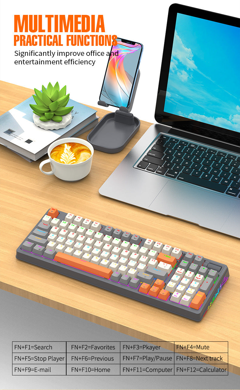 Teclado Mecánico Inalámbrico K95: 2.4G, Bluetooth, Tres Modos, Hot-Swap, Estructura Gasket para Juegos