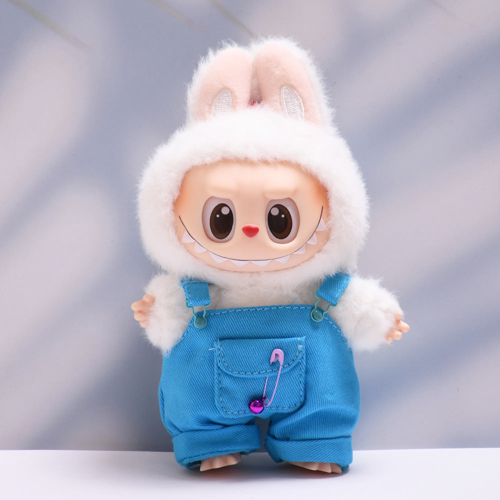 Set de Peto Multicolor con Bolsillos Labubu: Compatible con Labubu, Set de Ropa y Accesorios para Muñecas de 17cm, Complementos para Labubu (Muñeca no incluida)