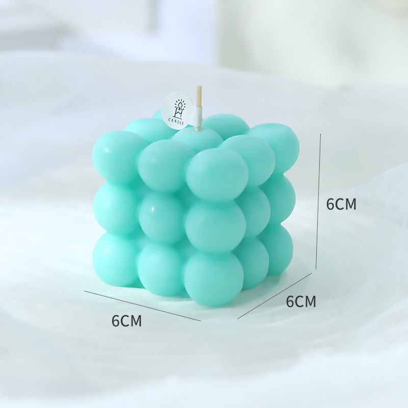 Vela Aromática Cubo de Colores: Diseño Macaron Decorativa - Regalo Original