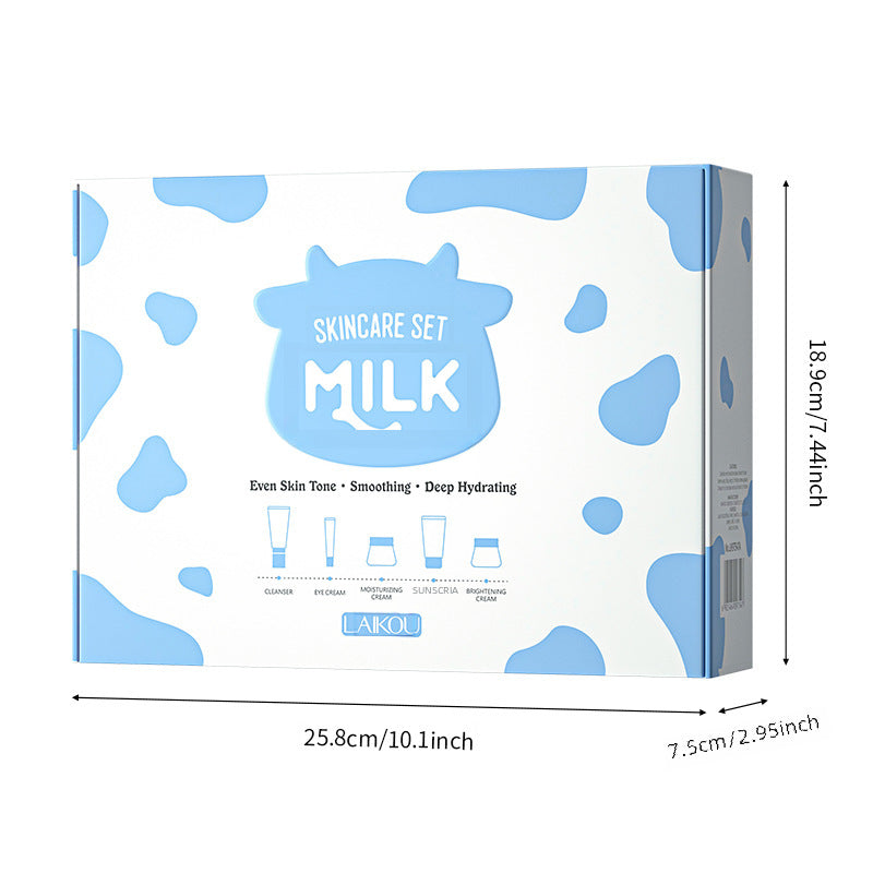 LaiKou Kit de Cuidado Facial LAIKOU: 5 Piezas de Hidratación y Nutrición con Leche