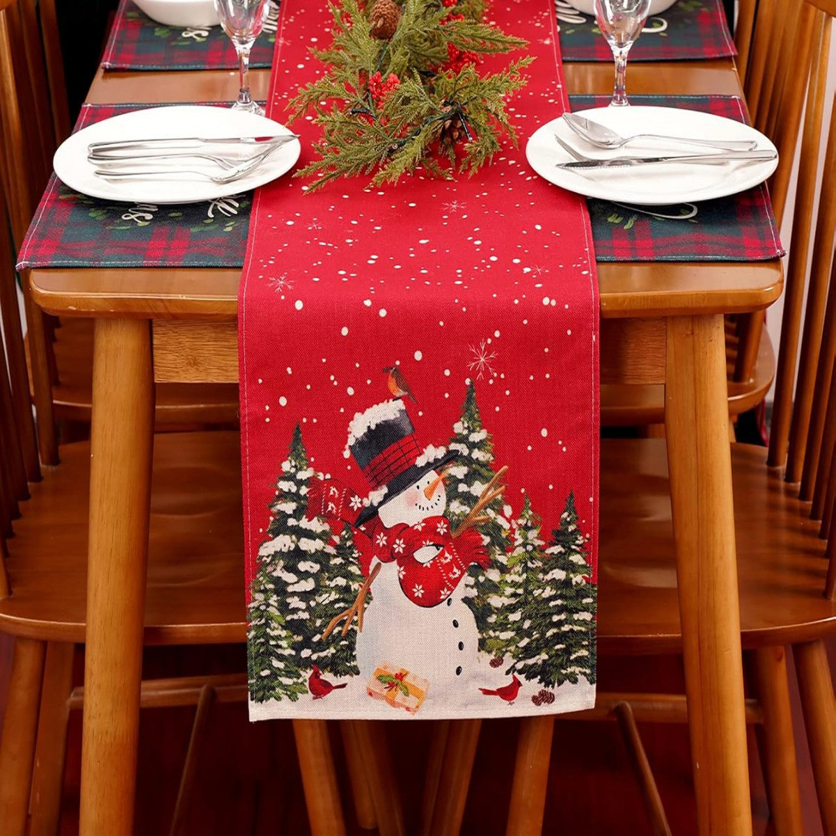 Decoración navideña para comedor