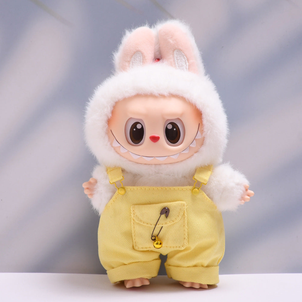 Set de Peto Multicolor con Bolsillos Labubu: Compatible con Labubu, Set de Ropa y Accesorios para Muñecas de 17cm, Complementos para Labubu (Muñeca no incluida)